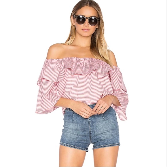 NWT- Lovers & Friends Off The Shoulder Top # - Picture 2 of 6